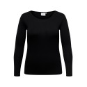 ONLY CARMAKOMA L/S Basis T-shirt - Sort