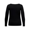 ONLY CARMAKOMA L/S Basis T-shirt - Sort