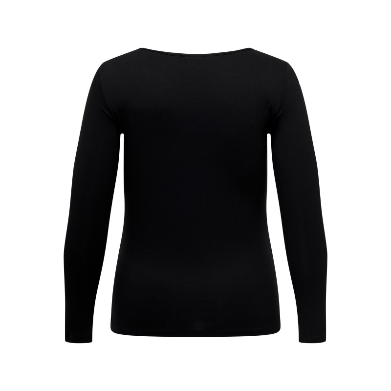 ONLY CARMAKOMA Lonny langærmet basis bluse - Black