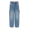 KIDS ONLY Harmony Brede Cargo Carrot Pim - Light Blue Denim