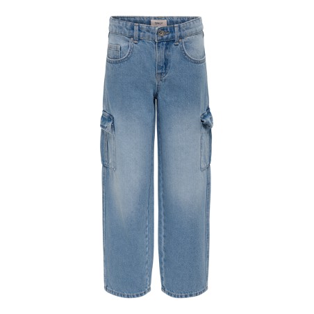 KIDS ONLY Harmony Brede Cargo Carrot Pim - Light Blue Denim