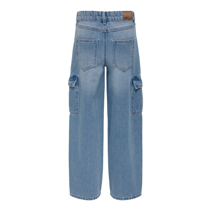 KIDS ONLY Harmony Brede Cargo Carrot Pim - Light Blue Denim