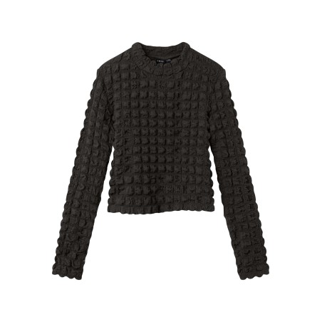 LMTD Nunic Langærmet Crop Top - Sort