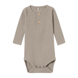 NAME IT Baby Kab L/S Bodystocking - Pure Cashmere