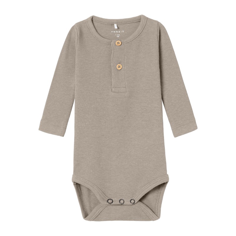 NAME IT Baby Kab L/S Bodystocking - Pure Cashmere
