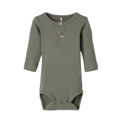 NAME IT BABY Kab L/S Bodystocking - Dusty Olive