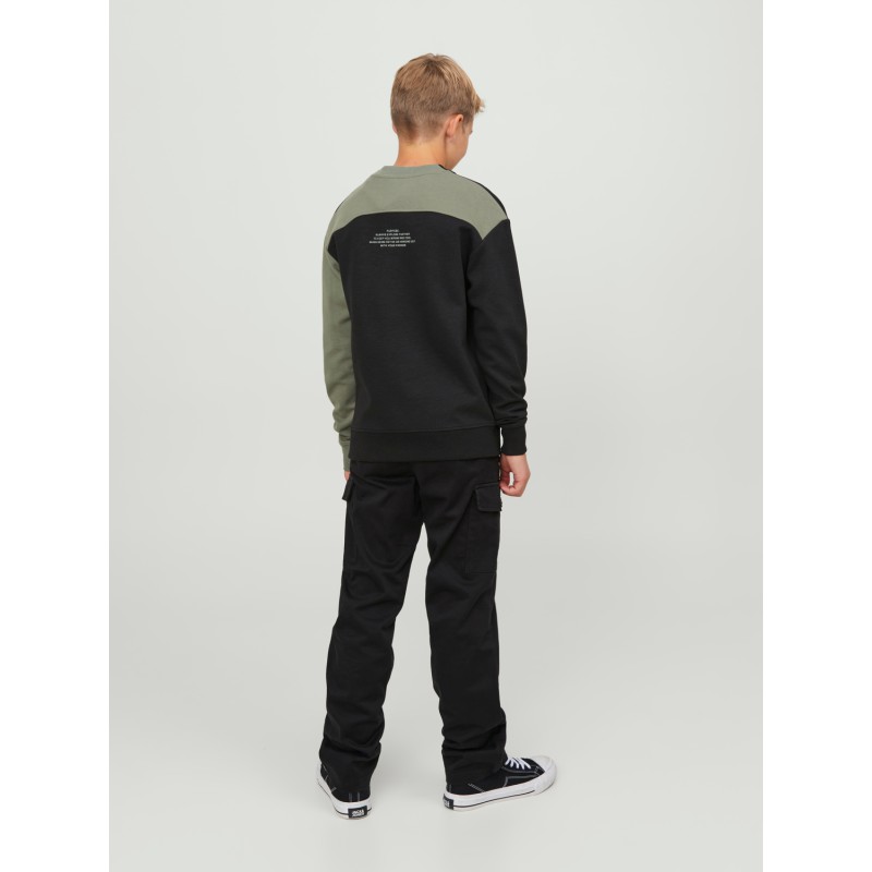 JACK & JONES JUNIOR Jcoactiv3 Block Sweat Crew Neck Os Junior - Agave Green