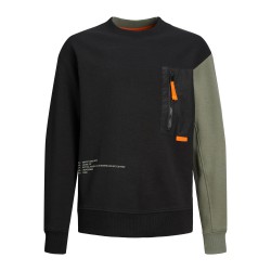 JACK & JONES JUNIOR Jcoactiv3 Block Sweat Crew Neck Os Junior - Agave Green
