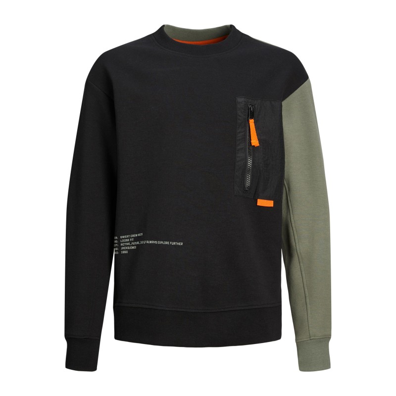 JACK & JONES Junior Activ Block Sweatshirt - Agave Green