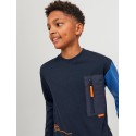 JACK & JONES Junior Activ Block Sweatshirt - Navy Blazer