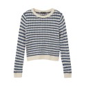 LMTD Nai langærmet kort strik bluse- Ashley Blue