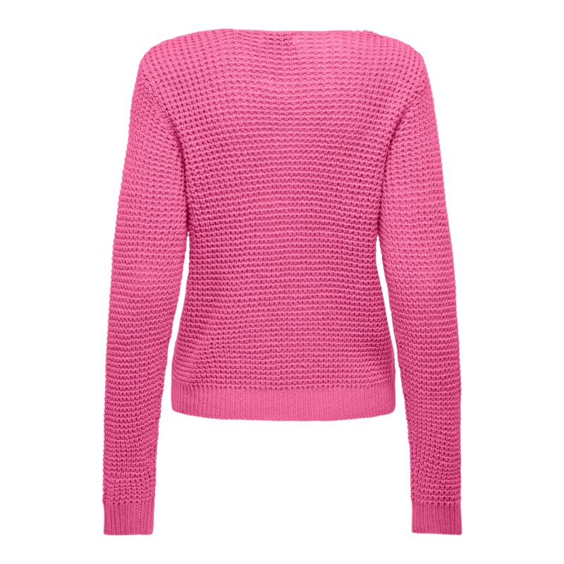 JDY Ellen Langærmet V-Neck Pullover Knt - Ibis Rose