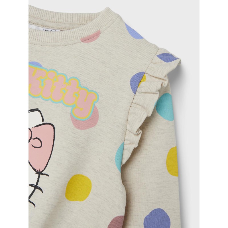 NAME IT Jasa Hellokitty Sweat Unb Vde - Peyote Melange