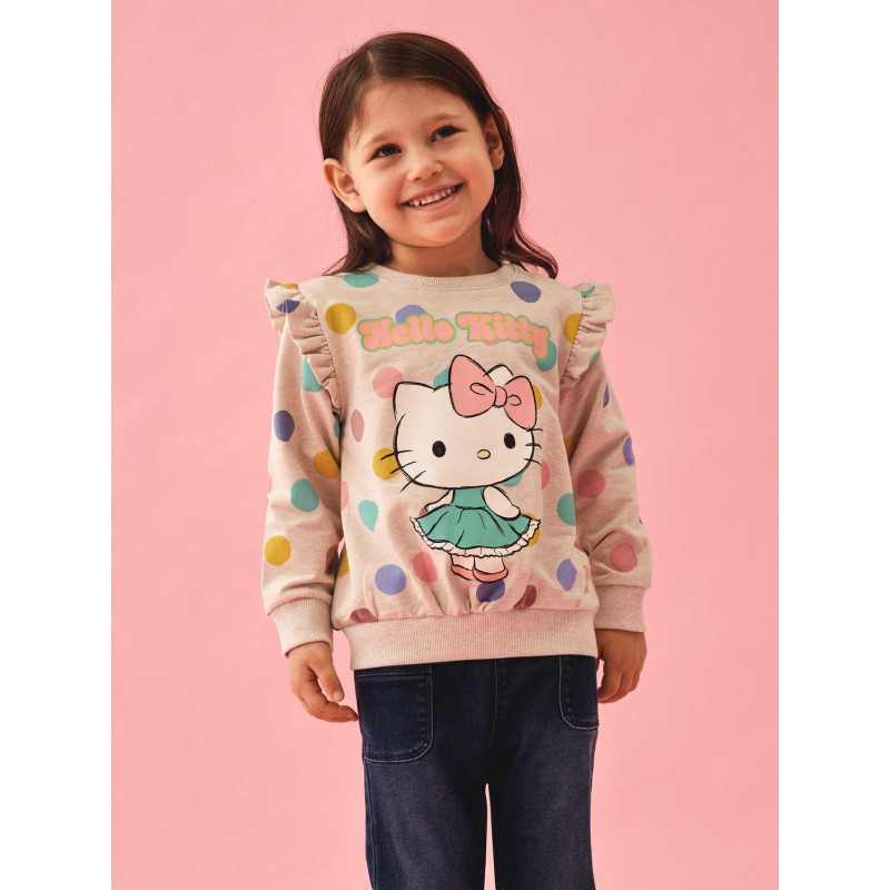 NAME IT Jasa Hellokitty Sweat Unb Vde - Peyote Melange