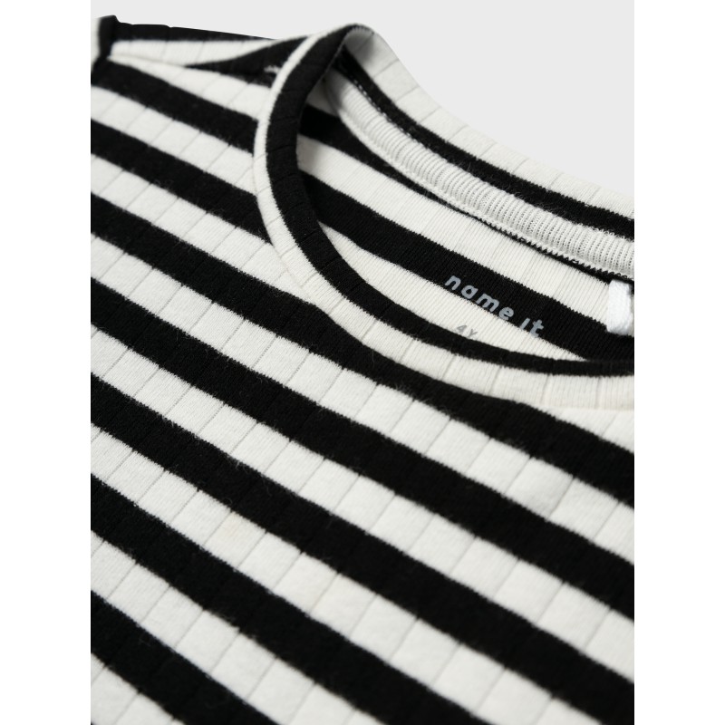 NAME IT Mini Suraja Xslim RibStrik Top - Sort