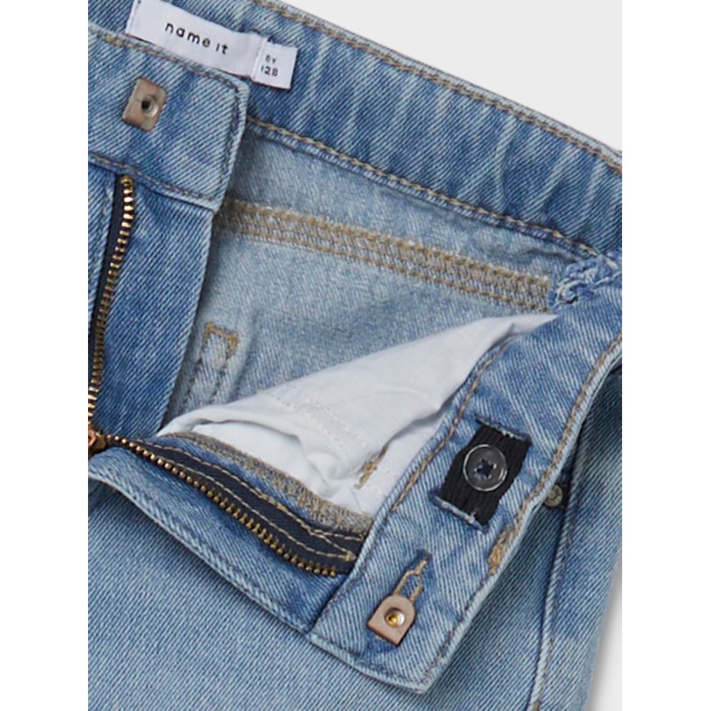 NAME IT Nkfrose Højtaljede Brede Jeans 1411-Te - Light Blue Denim