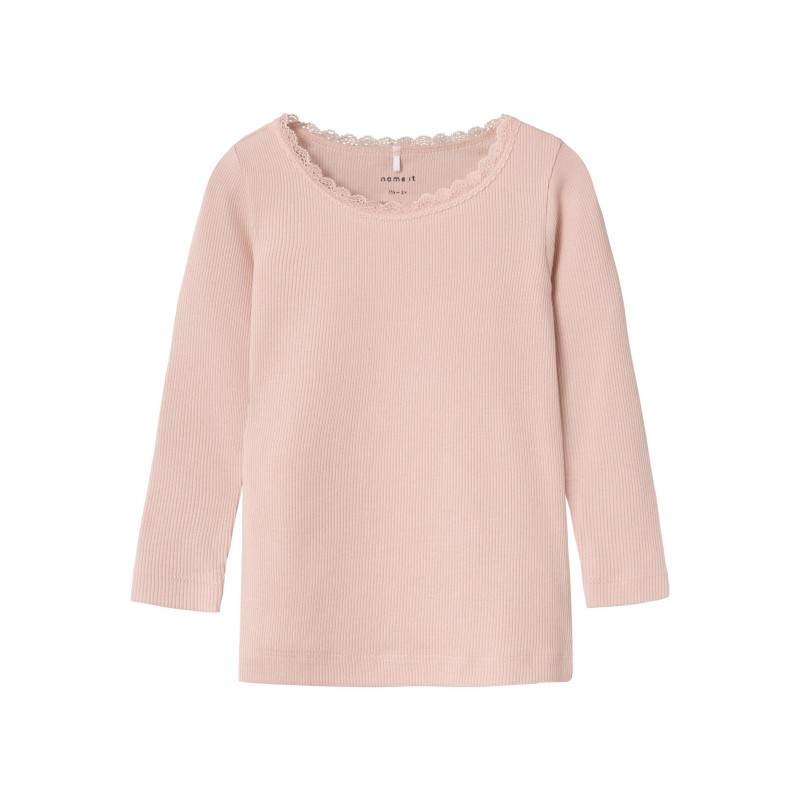 NAME IT Mini L/S Kab Bluse - Sepia Rose