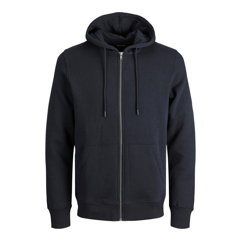 JACK & JONES Plus Bradley Sweat Zip Hood - Sort