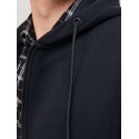 JACK & JONES Plus Bradley Sweat Zip Hood - Sort