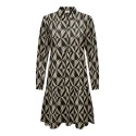 JDY Piper L/S Skjorte Kjole - Sort / Humus
