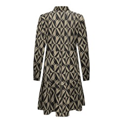 JDY Piper L/S Skjorte Kjole - Sort / Humus