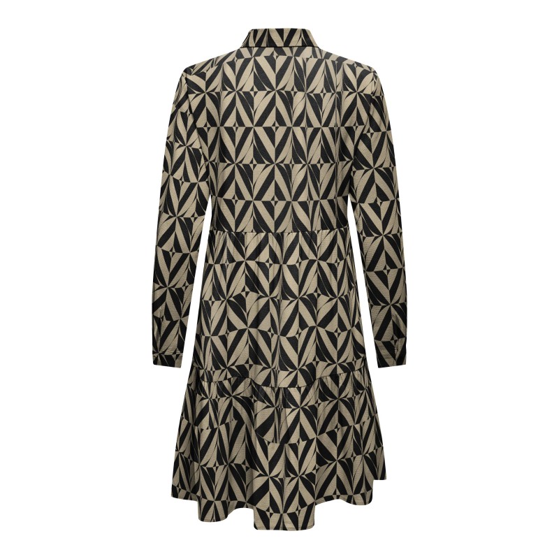 JDY Piper L/S Skjorte Kjole - Sort / Humus