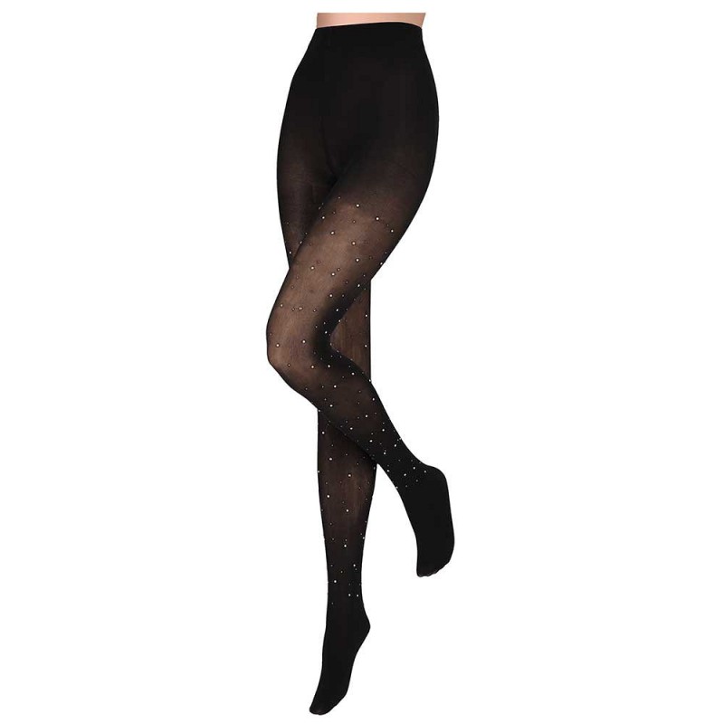 Fantasy Rhinesten 100den Tights - Sort