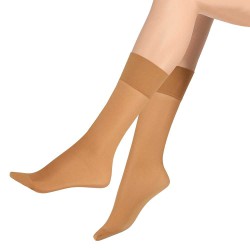 Nylon Knæstrømper 20den 5-pak Strømper - Amande