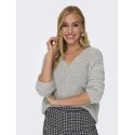 JDY New Megan Strik Pullover - Cloud Dancer