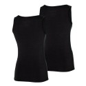 Bambus Dame Singlet Undertrøje 2-Pak - Sort