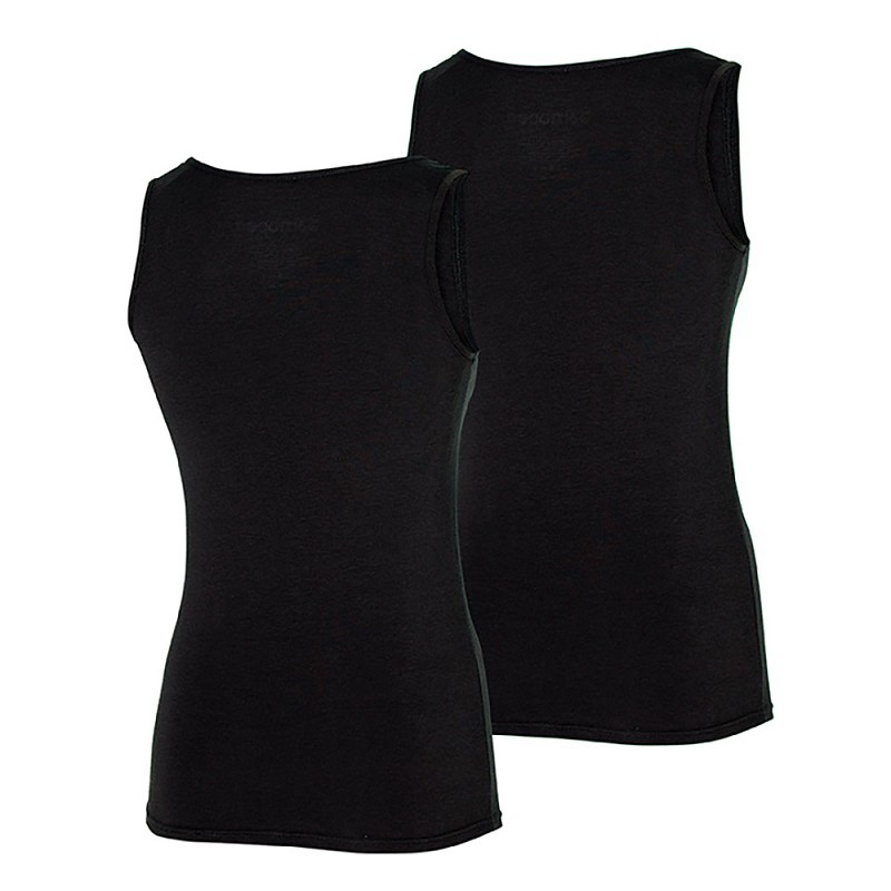 Bambus Dame Singlet Undertrøje 2-Pak - Sort
