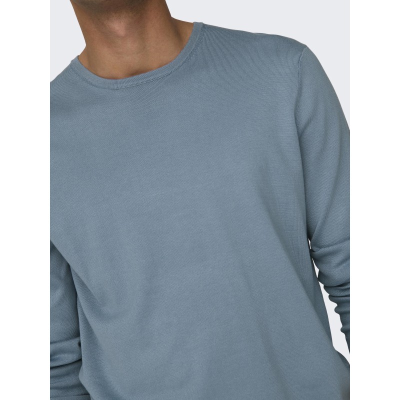 ONLY & SONS Wyler L/S Striktrøje - Mountain Spring