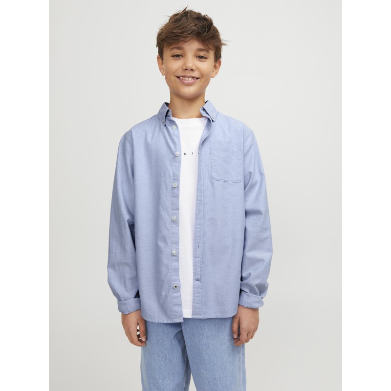JACK & JONES Junior Oxford L/S Skjorte - Cashmere Blue