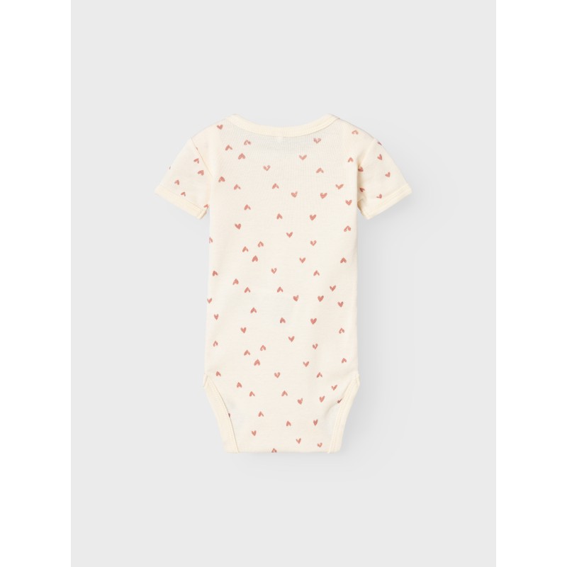 NAME IT Baby/Mini Bodystocking S/S 2-pak - Buttercream