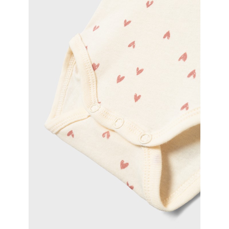 NAME IT Baby/Mini Bodystocking S/S 2-pak - Buttercream