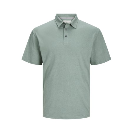 JACK & JONES Jprcc Soft Linen Blend Kortærmet Polo - Lily Pad