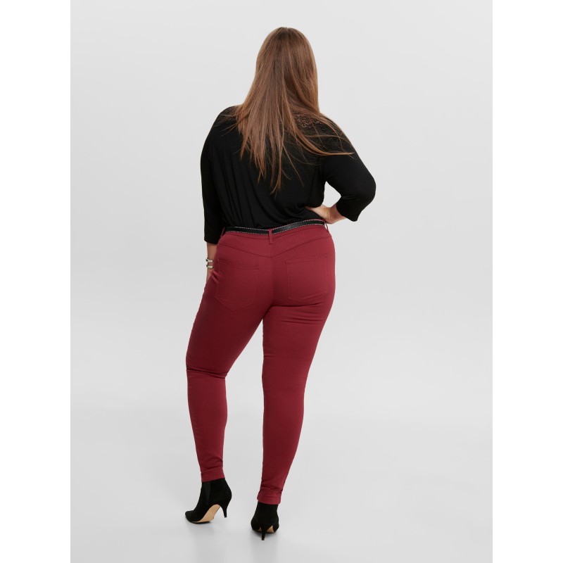 ONLY CARMAKOMA Push-up Jeans - Merlot