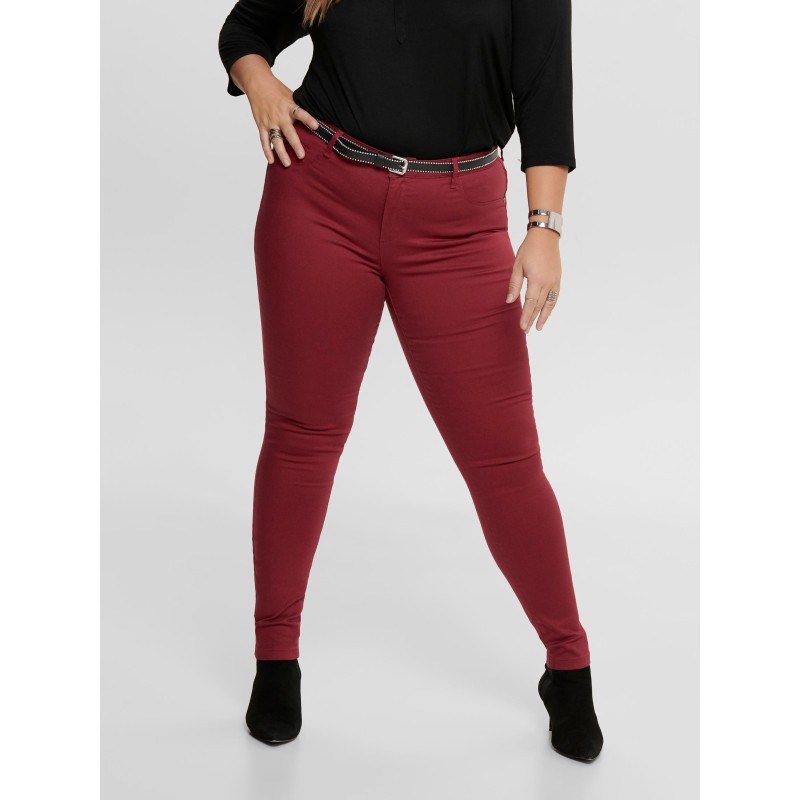 ONLY CARMAKOMA Push-up Jeans - Merlot