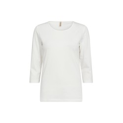 SOYACONCEPT Basis 3/4 T-shirt - Hvid