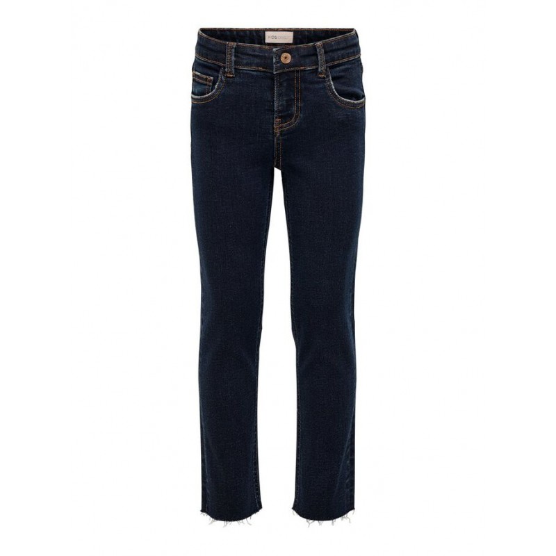 KIDS ONLY Emily Raw Jeans - Medium Blue Denim
