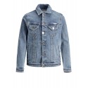 JACK & JONES Junior Stretch Denim Jakke - Medium Blue Denim