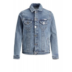JACK & JONES Junior Stretch Denim Jakke - Medium Blue Denim