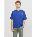 JACK & JONES JUNIOR Jorcole Back Print Tee Kortærmet Volume Junior - Mazarine Blue