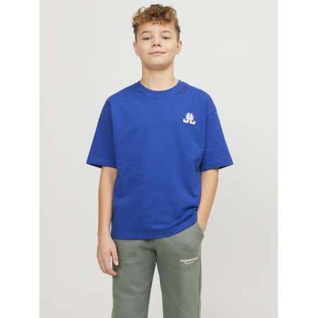 JACK & JONES JUNIOR Jorcole Back Print Tee Kortærmet Volume Junior - Mazarine Blue