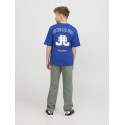 JACK & JONES JUNIOR Jorcole Back Print Tee Kortærmet Volume Junior - Mazarine Blue