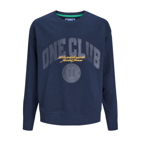 JACK & JONES JUNIOR Jorcole Volume Sweat Crew Neck Junior - Navy Blazer