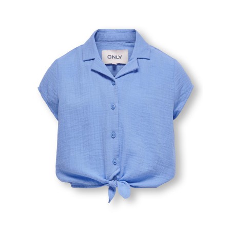 KIDS ONLY Thyra Capsleeve Knot Shirt Vævet - Blissful Blue