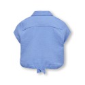 KIDS ONLY Thyra Capsleeve Knot Shirt Vævet - Blissful Blue