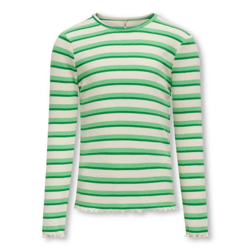 KIDS ONLY Evig Langærmet Rib Top Jrs - Cloud Dancer