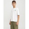 JACK & JONES JUNIOR Jorcole Back Print Tee Kortærmet Volume Junior - Cloud Dancer